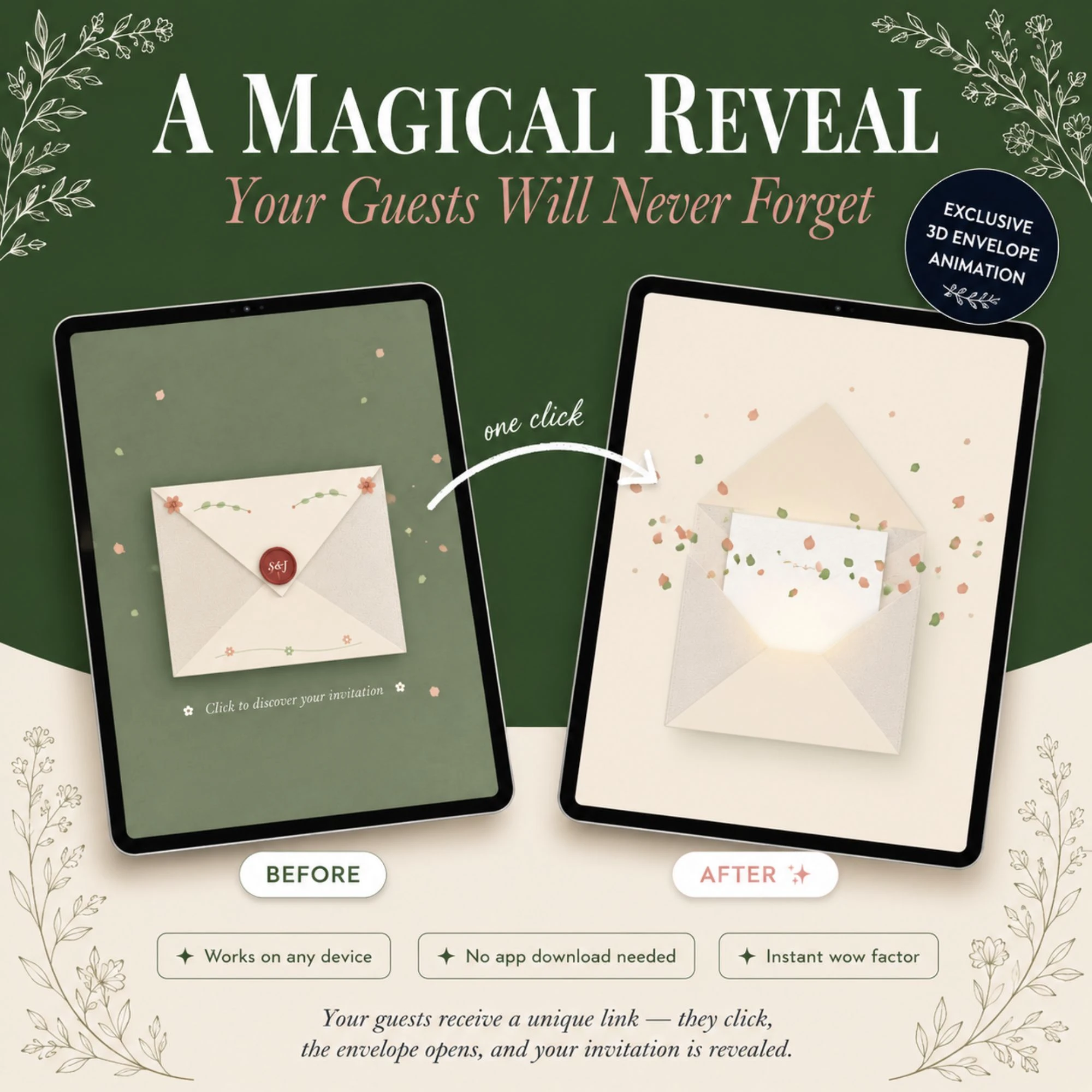 Sage Green Wedding Invitation