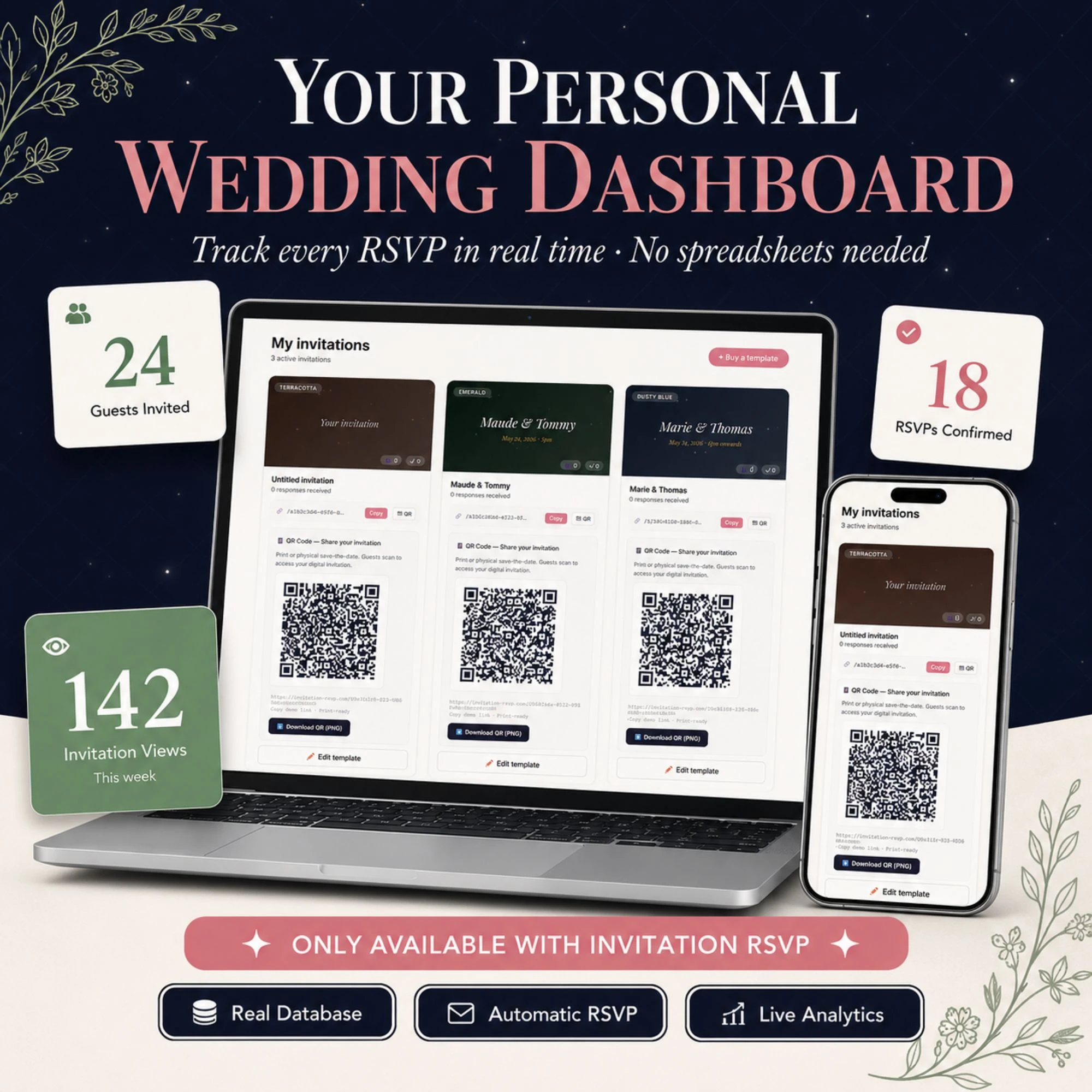 Sage Green Wedding Invitation