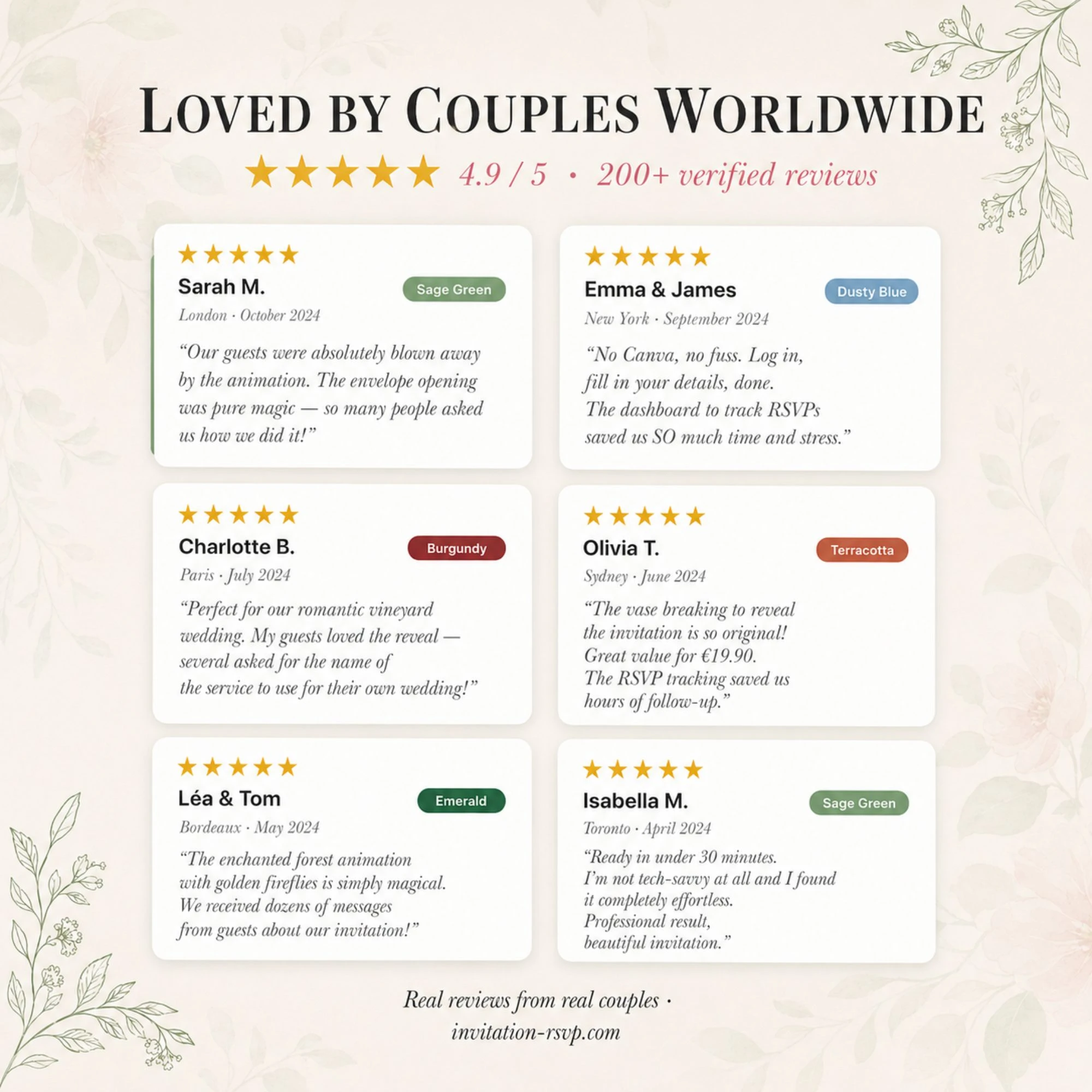 Sage Green Wedding Invitation