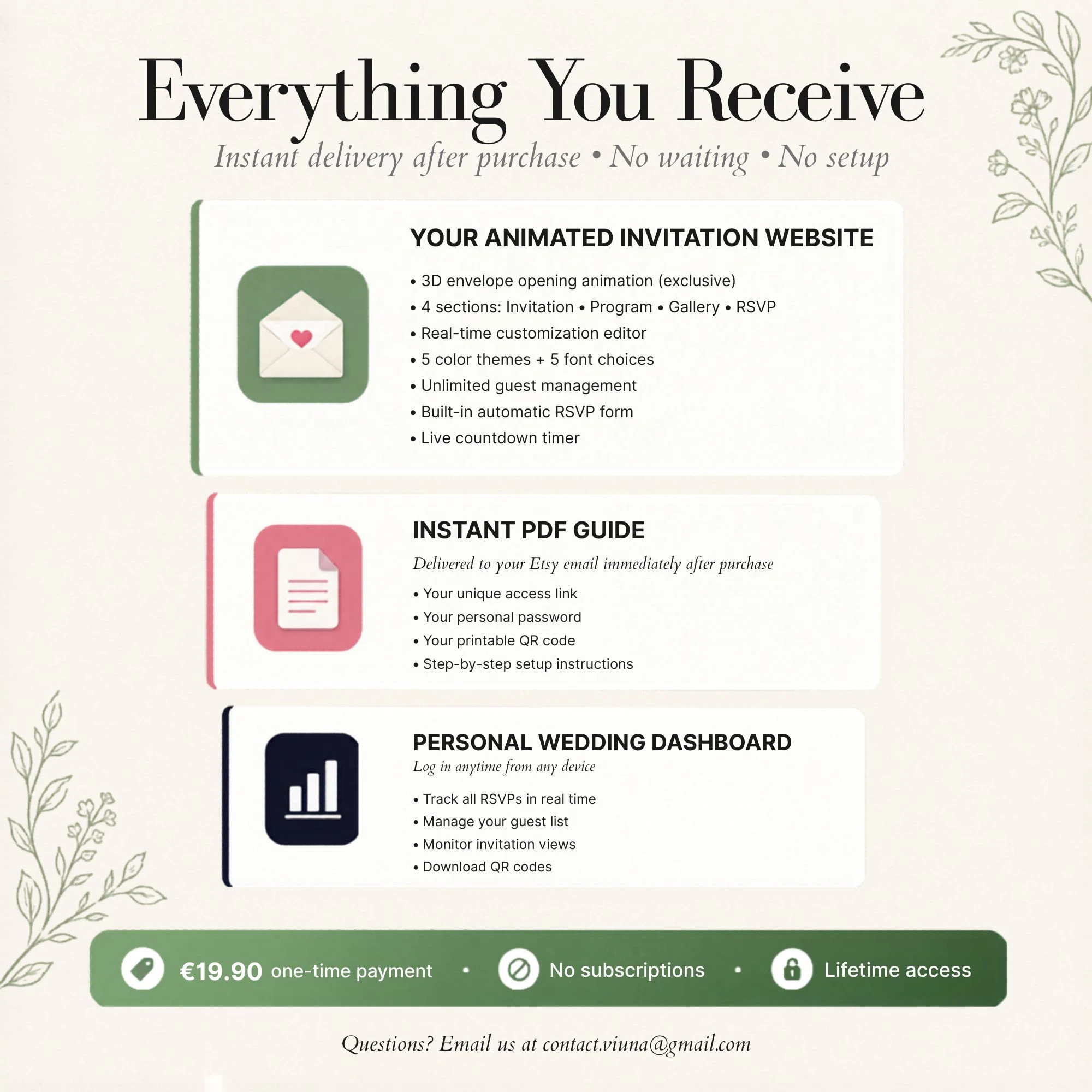 Sage Green Wedding Invitation